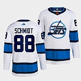 Men's Winnipeg Jets #88 Nate Schmidt White 2022 Reverse Retro Stitched Jersey Dzhi,baseball caps,new era cap wholesale,wholesale hats